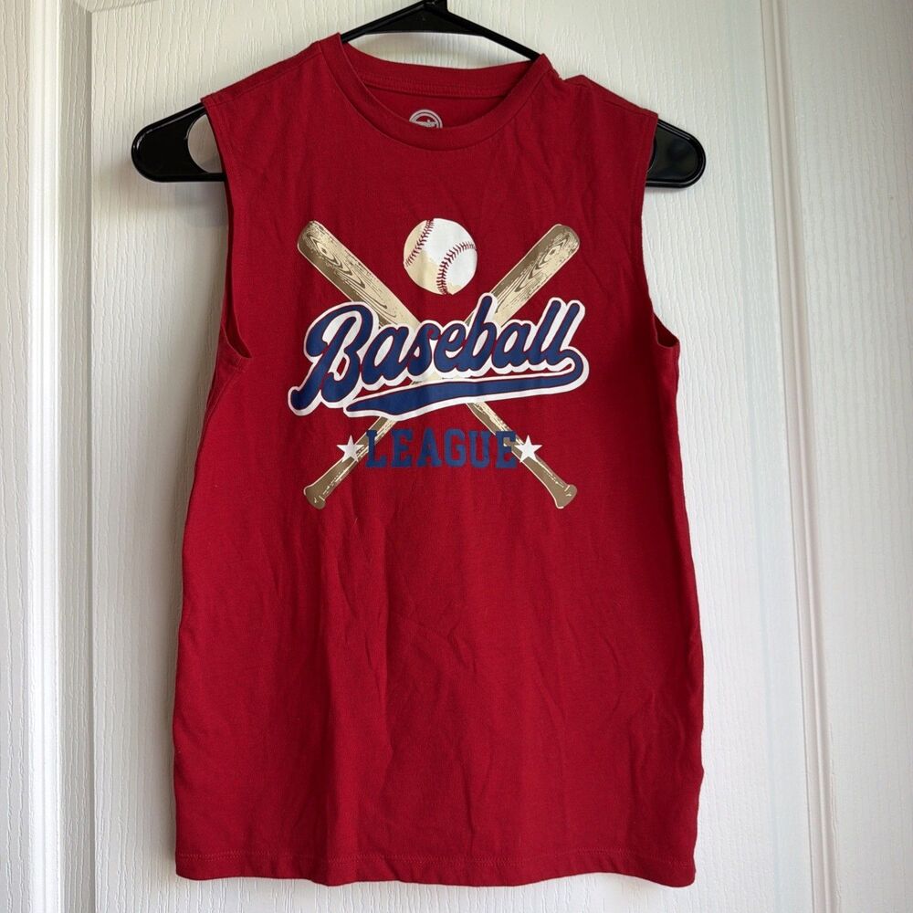 Youth Boys Way To Celebrate Patriotic Large 10/12 Baseball Tank